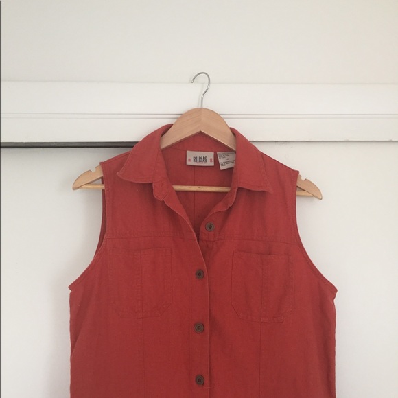 Vintage Bill Blass Linen Blend Button Down Dress - Picture 3 of 4